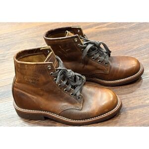 Chippewa Aldrich Utility Service Work Boot 6" Leather Tan Renegade 7 D 1901M26